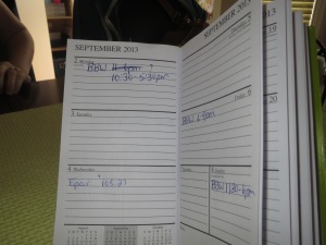 My day planner .... keeper of the lists.